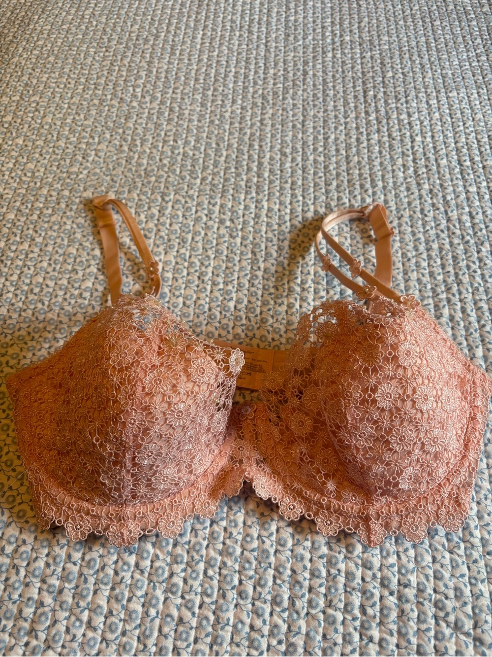 Ambrielle Pink Lace Underwire Bra 38D